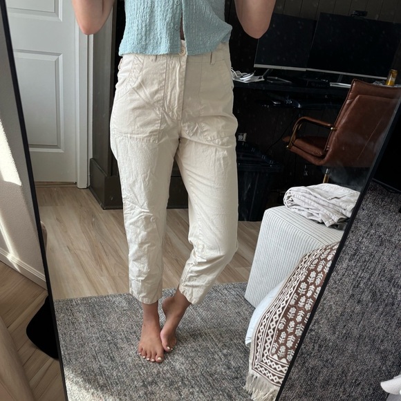 Sundance Cream Casual High Waisted Fall Staple Ankle Pants - Picture 1 of 8